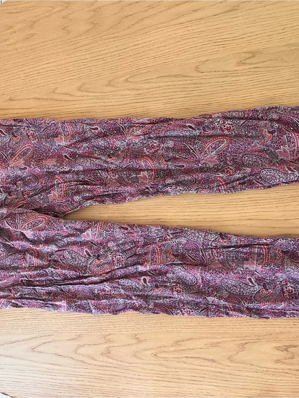 Brandy Melville Mauve Paisley Boho Relaxed Drawstring Culottes Joggers